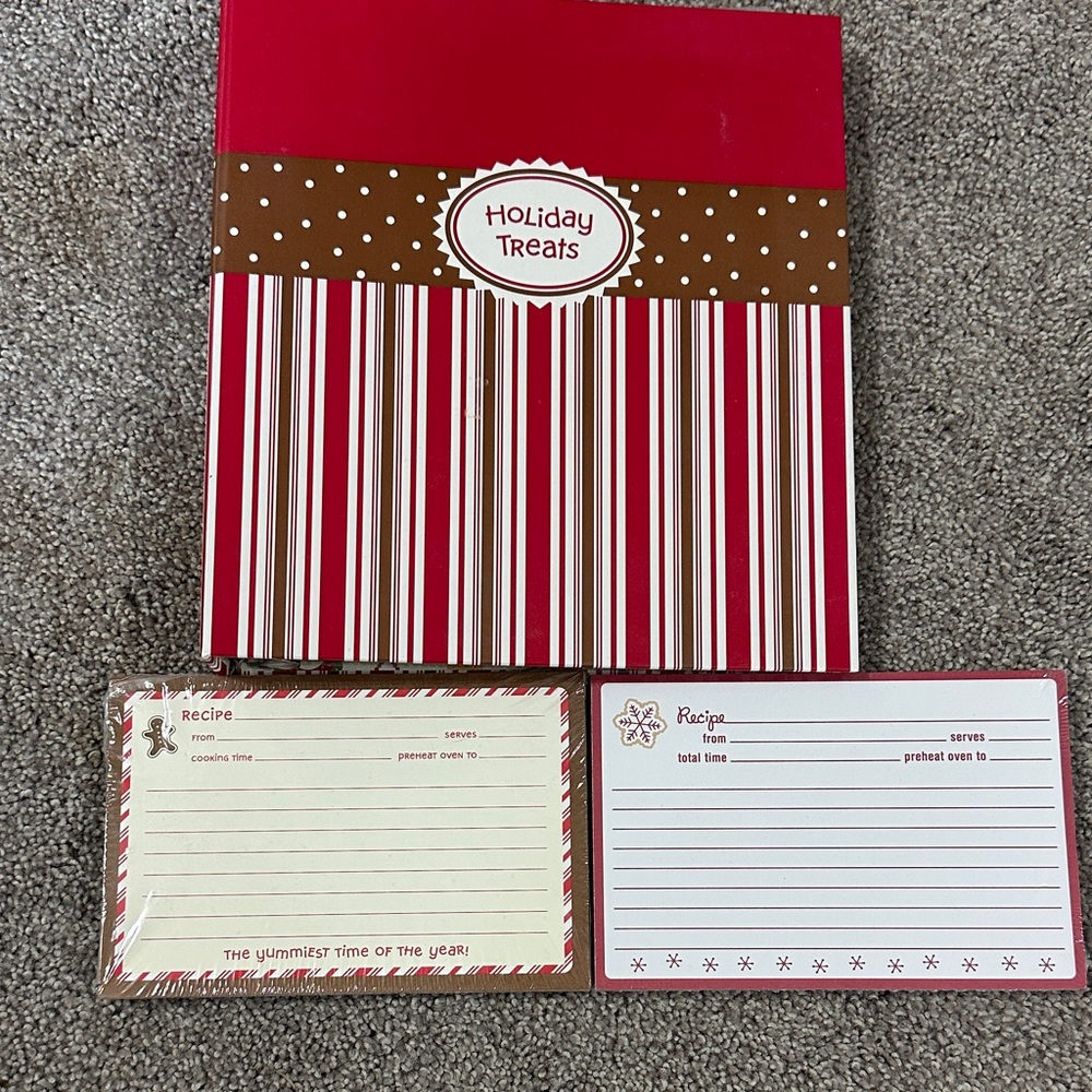 NWOT Hallmark Holiday Treats recipe book and cards